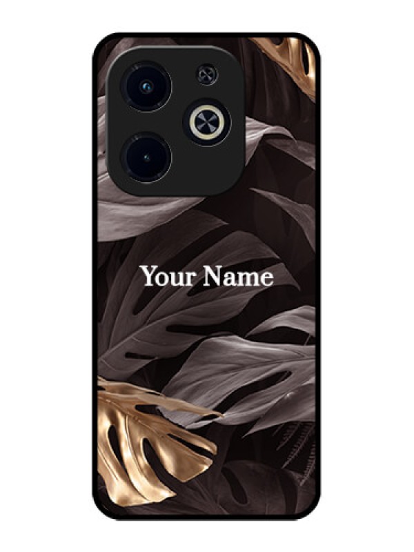 Custom Infinix Smart 8 HD Custom Metal Phone Case - Wild Leaves Digital Paint Design