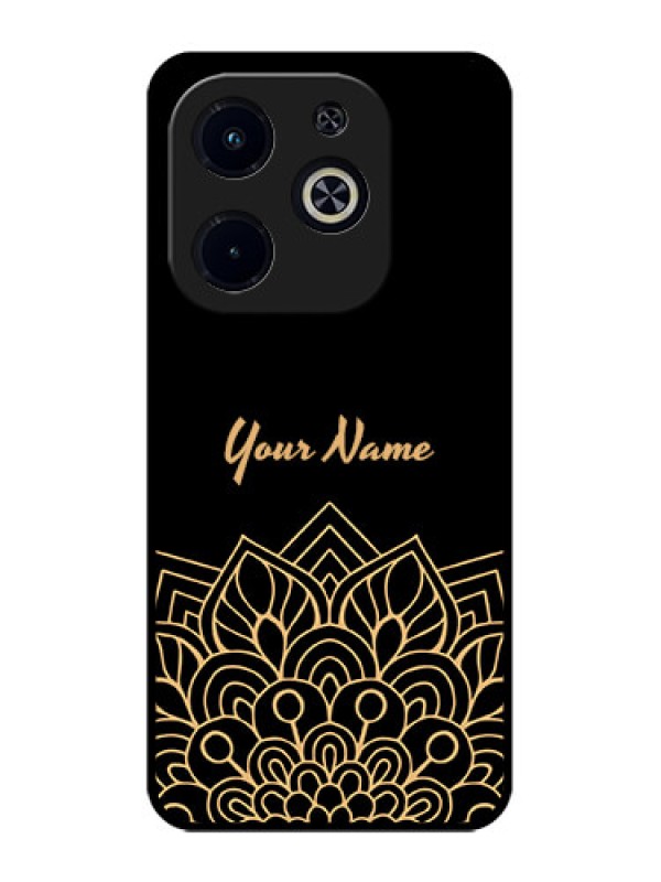 Custom Infinix Smart 8 HD Custom Metal Phone Case - Golden Mandala Design