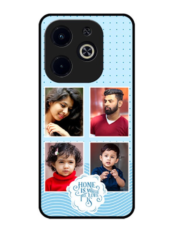 Custom Infinix Smart 8 HD Custom Metal Phone Case - Cute Love Quote With 4 Pic Upload Design