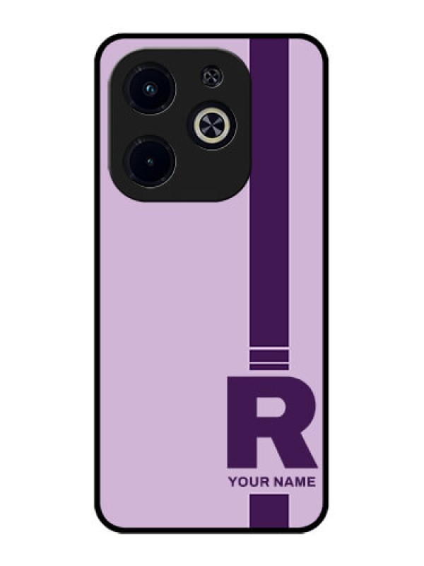 Custom Infinix Smart 8 HD Custom Metal Phone Case - Simple Dual Tone Stripe With Name Design