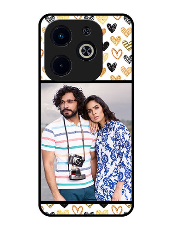 Custom Infinix Smart 8 Plus Custom Metal Phone Case - Love Symbol Design