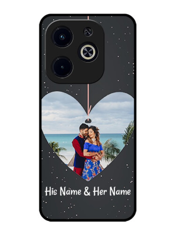 Custom Infinix Smart 8 Plus Custom Metal Phone Case - Hanging Heart Design