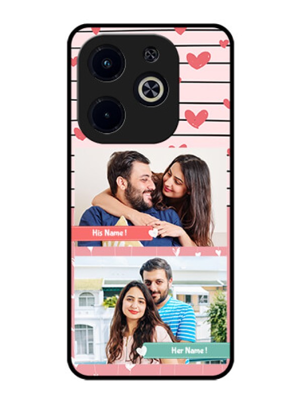 Custom Infinix Smart 8 Plus Custom Metal Phone Case - Photo With Heart Design