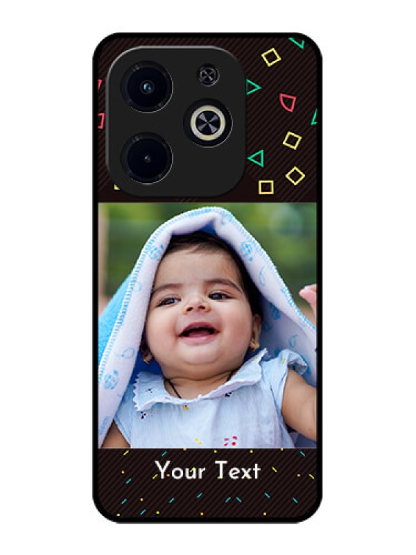 Custom Infinix Smart 8 Plus Custom Metal Phone Case - With Confetti Birthday Design