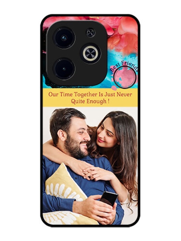 Custom Infinix Smart 8 Plus Custom Metal Phone Case - Quote With Acrylic Painting Design