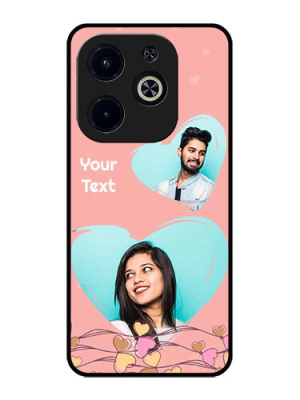 Custom Infinix Smart 8 Plus Custom Metal Phone Case - Love Doodle Design