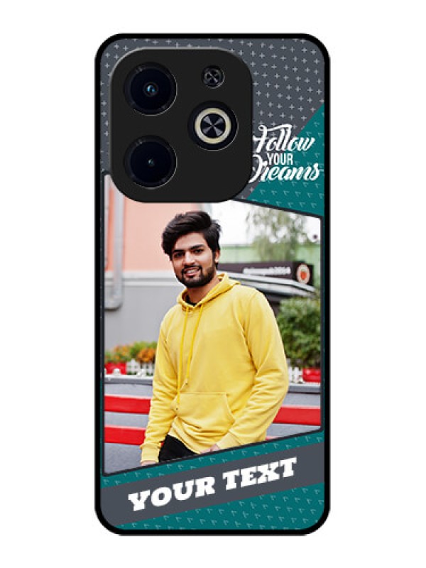 Custom Infinix Smart 8 Plus Custom Metal Phone Case - Background Pattern Design With Quote