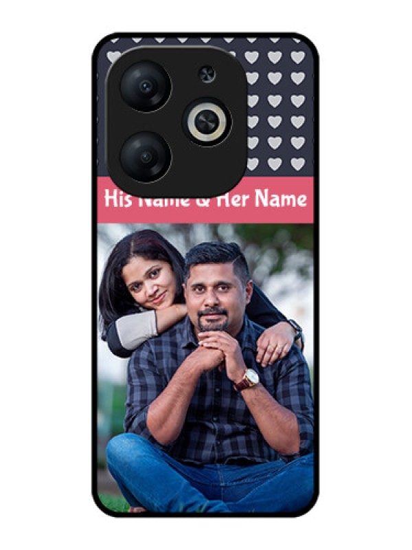 Custom Infinix Smart 8 Custom Metal Phone CaseLove Symbols Design