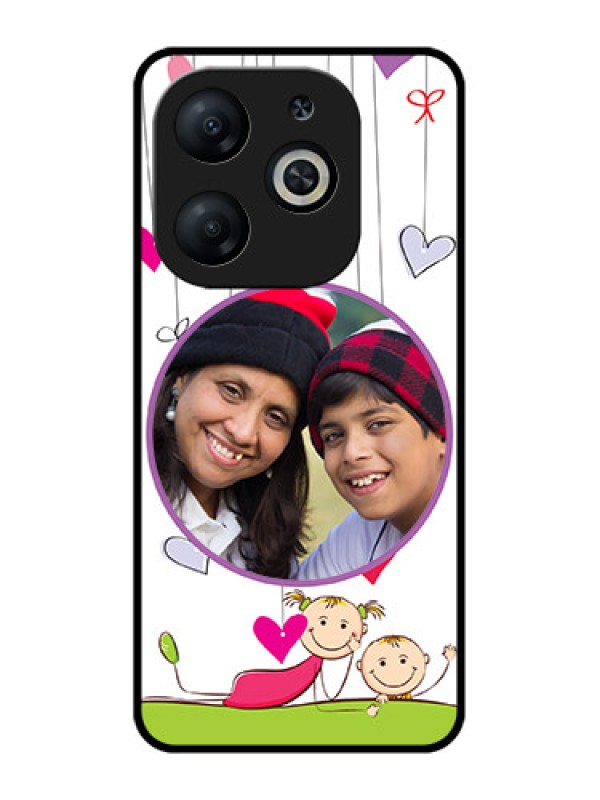 Custom Infinix Smart 8 Custom Metal Phone CaseCute Kids Phone Case Design