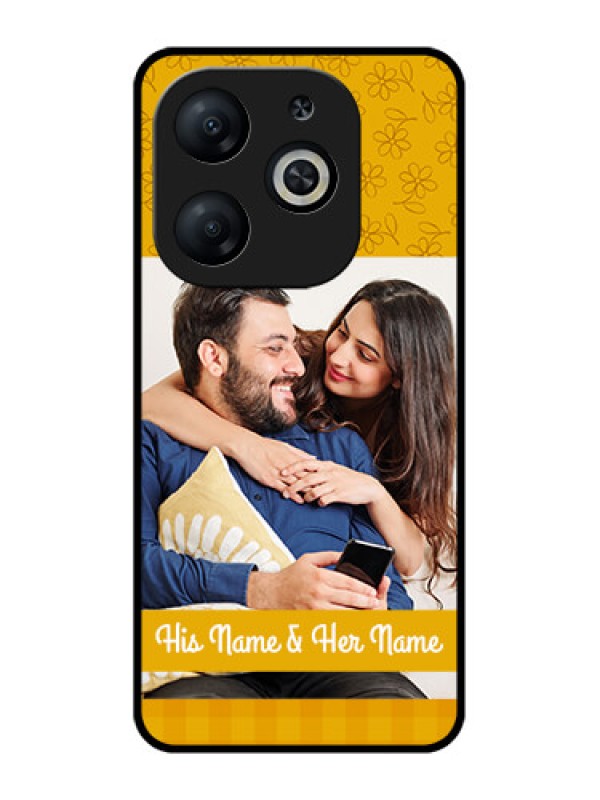 Custom Infinix Smart 8 Custom Metal Phone CaseYellow Floral Design