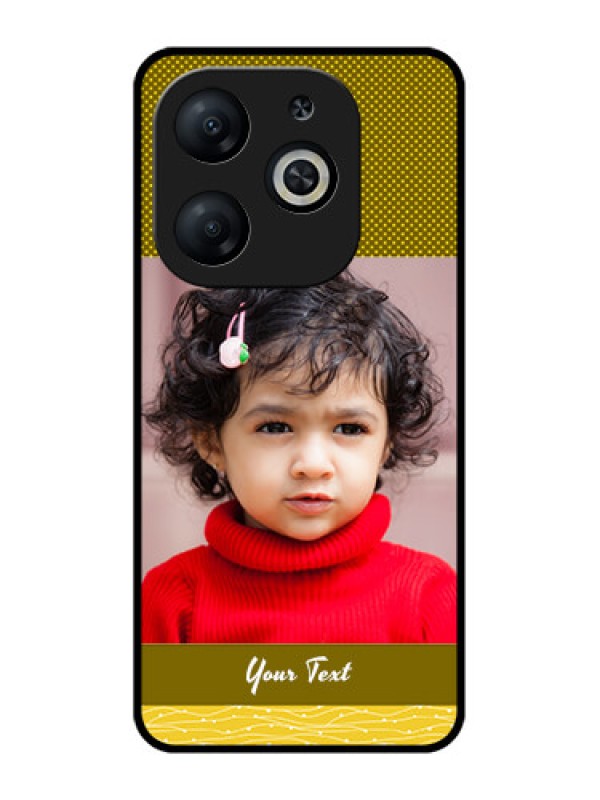 Custom Infinix Smart 8 Custom Metal Phone CaseSimple Green Color Design