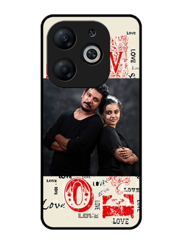 Custom Infinix Smart 8 Custom Metal Phone CaseTrendy Love Design Case