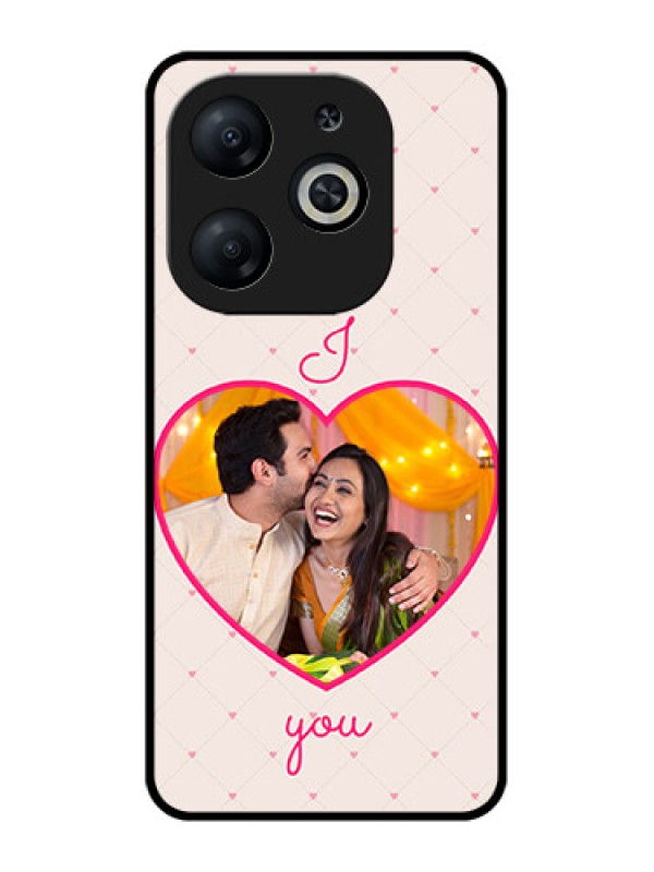 Custom Infinix Smart 8 Custom Metal Phone CaseHeart Shape Design