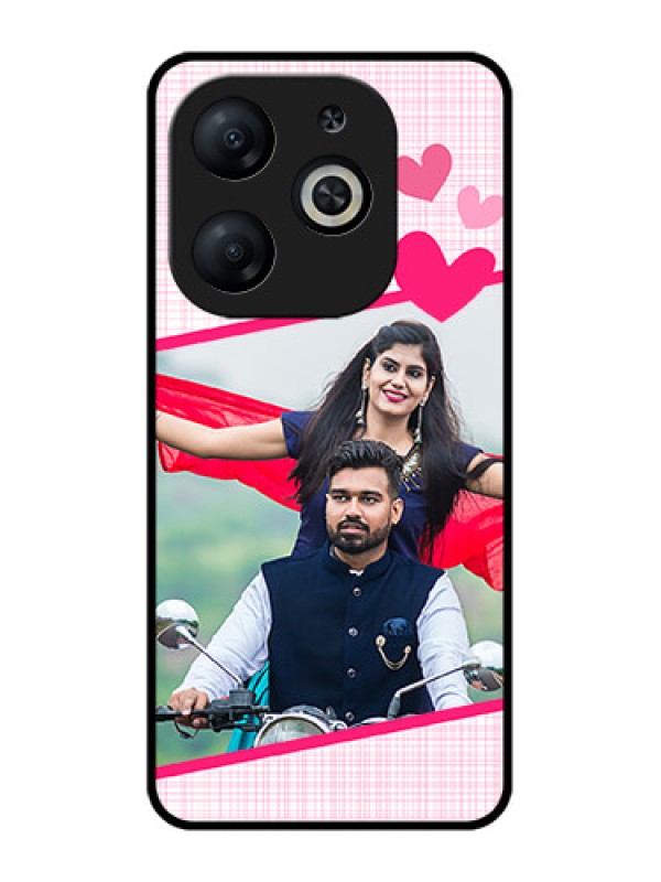 Custom Infinix Smart 8 Custom Metal Phone CaseLove Shape Heart Design