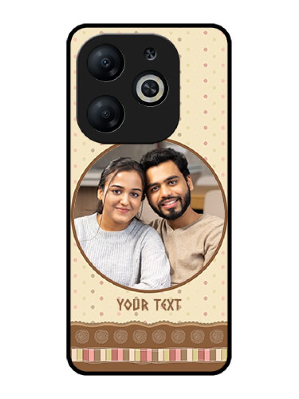 Custom Infinix Smart 8 Custom Metal Phone CaseBrown Dotted Mobile Case Design