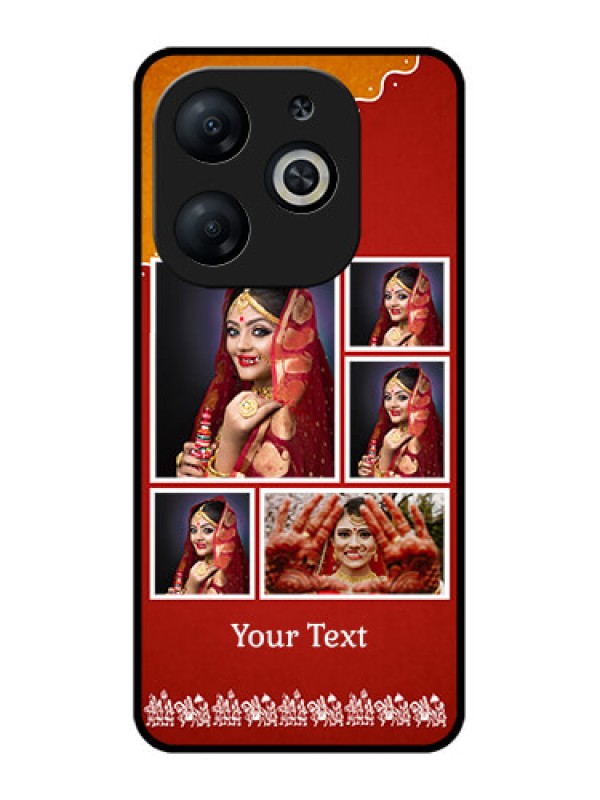 Custom Infinix Smart 8 Custom Metal Phone CaseWedding Pic Upload Design