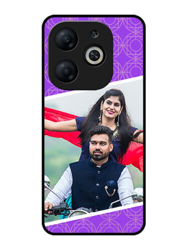 Custom Infinix Smart 8 Custom Metal Phone CaseViolet Color Pattern Design