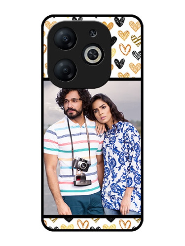 Custom Infinix Smart 8 Custom Metal Phone CaseLove Symbol Design