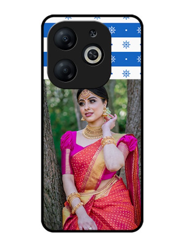 Custom Infinix Smart 8 Custom Metal Phone CaseSnow Pattern Design