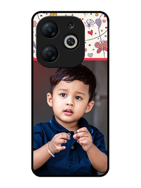 Custom Infinix Smart 8 Custom Metal Phone CasePremium Floral Design