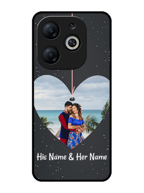 Custom Infinix Smart 8 Custom Metal Phone CaseHanging Heart Design