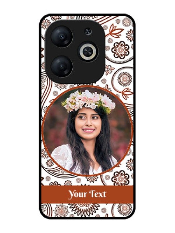 Custom Infinix Smart 8 Custom Metal Phone CaseAbstract Flower Design