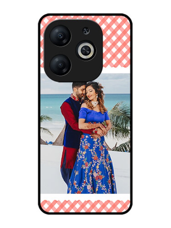 Custom Infinix Smart 8 Custom Metal Phone CasePink Pattern Design