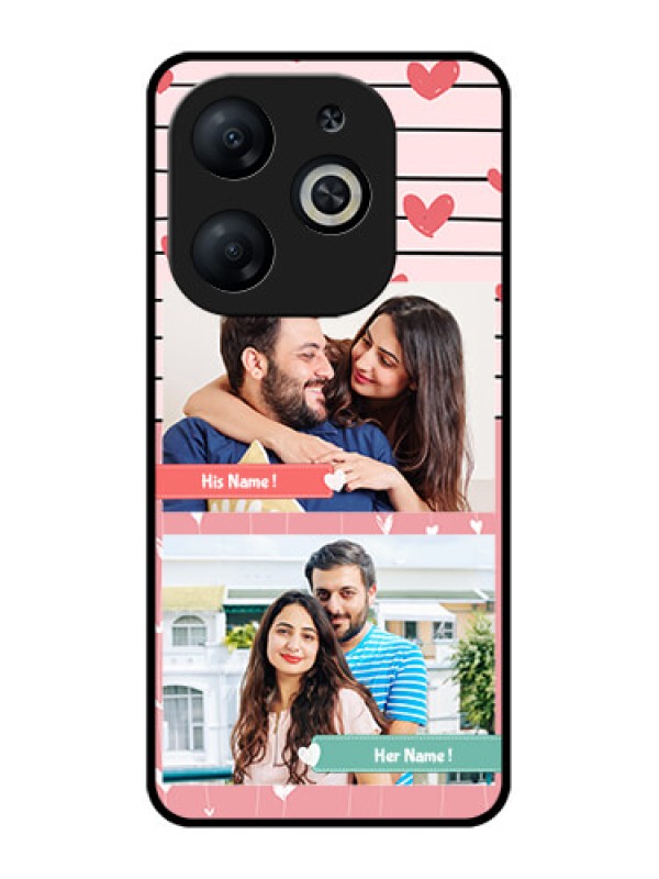 Custom Infinix Smart 8 Custom Metal Phone CasePhoto With Heart Design