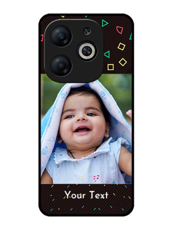 Custom Infinix Smart 8 Custom Metal Phone CaseWith Confetti Birthday Design