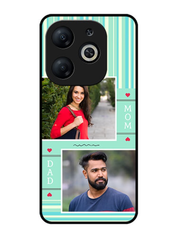 Custom Infinix Smart 8 Custom Metal Phone CaseMom and Dad Pic Design