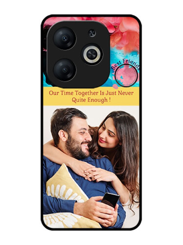 Custom Infinix Smart 8 Custom Metal Phone CaseQuote With Acrylic Painting Design