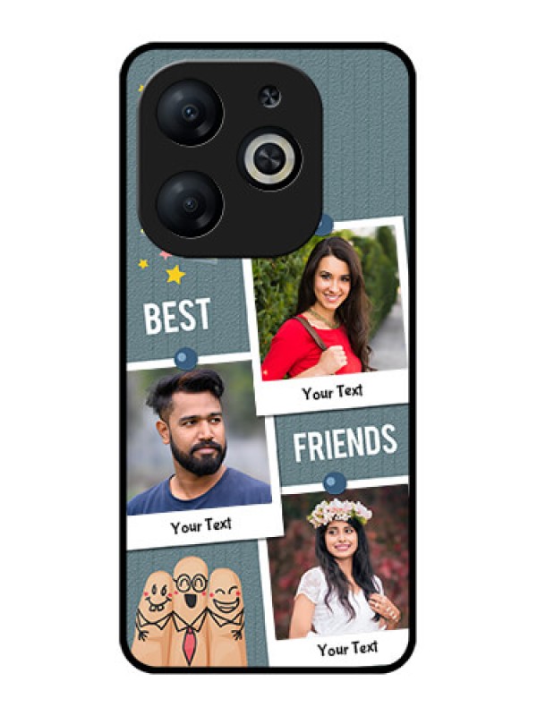 Custom Infinix Smart 8 Custom Metal Phone CaseSticky Frames And Friendship Design