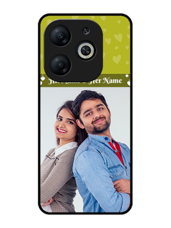 Custom Infinix Smart 8 Custom Metal Phone CaseYou and Me Heart Design