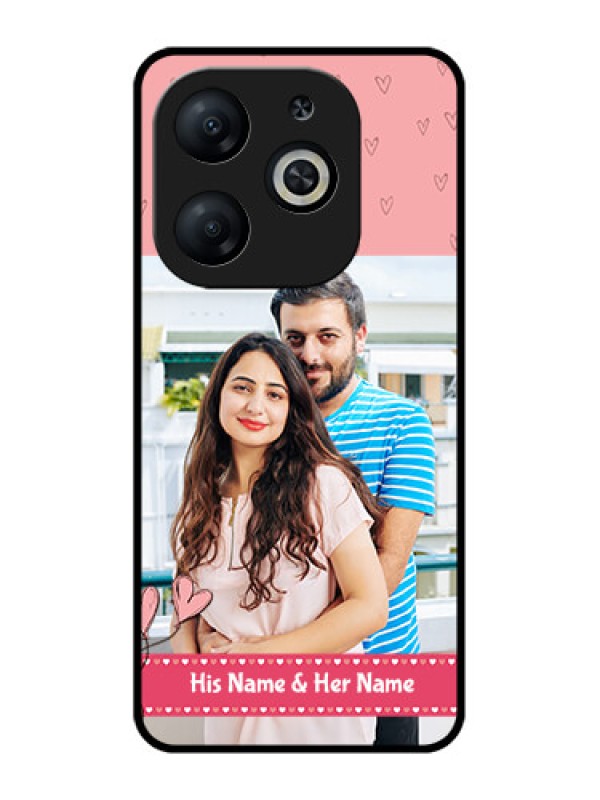 Custom Infinix Smart 8 Custom Metal Phone CaseLove Design Peach Color