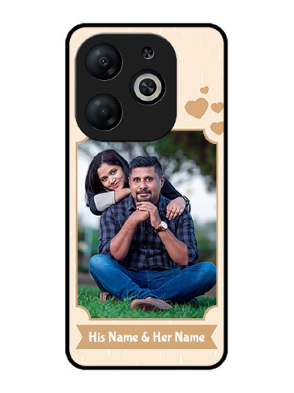 Custom Infinix Smart 8 Custom Metal Phone CaseWith Confetti Love Design