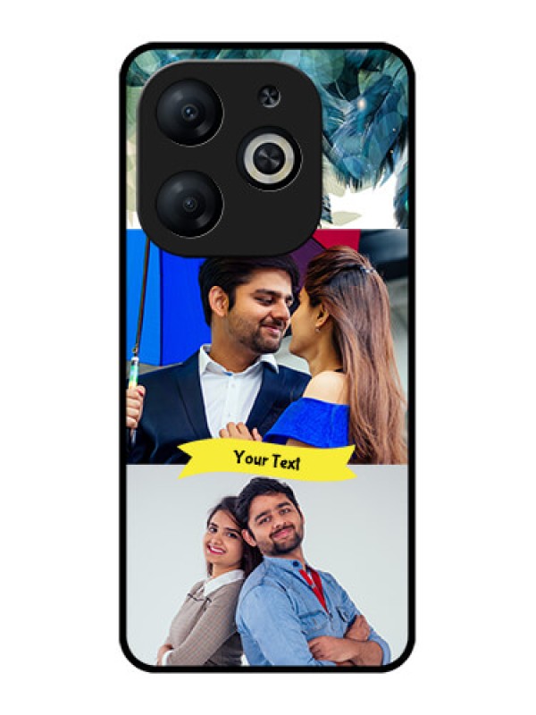 Custom Infinix Smart 8 Custom Metal Phone CaseImage With Boho Peacock Feather Design