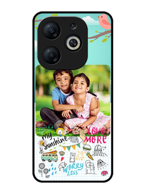 Custom Infinix Smart 8 Custom Metal Phone CaseDoodle Love Design