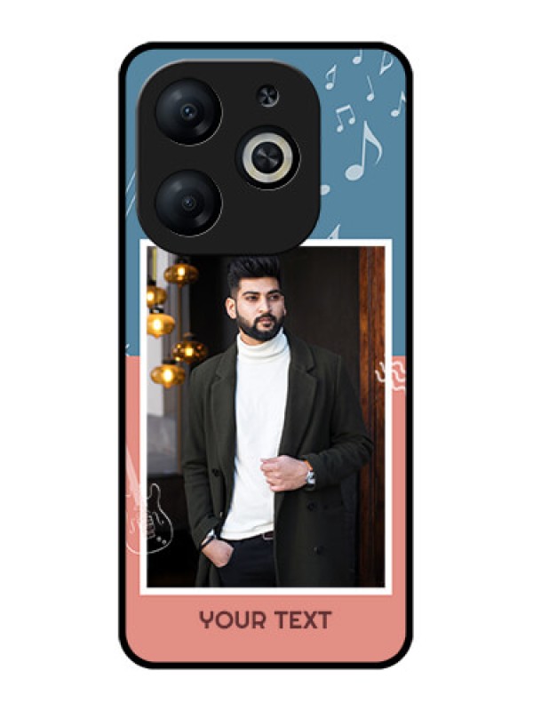 Custom Infinix Smart 8 Custom Metal Phone CaseWith Color Musical Note Design