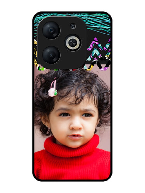 Custom Infinix Smart 8 Custom Metal Phone CaseNeon Abstract Design