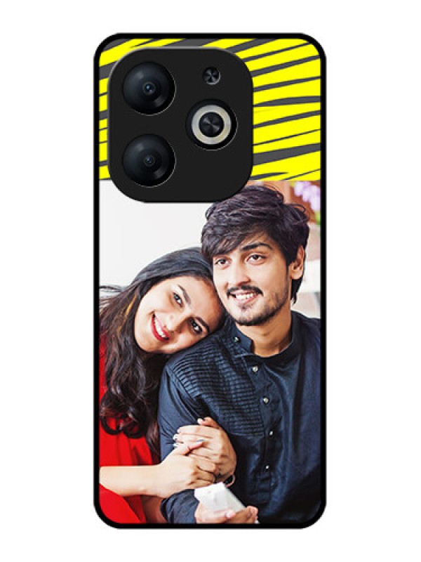 Custom Infinix Smart 8 Custom Metal Phone CaseYellow Abstract Design