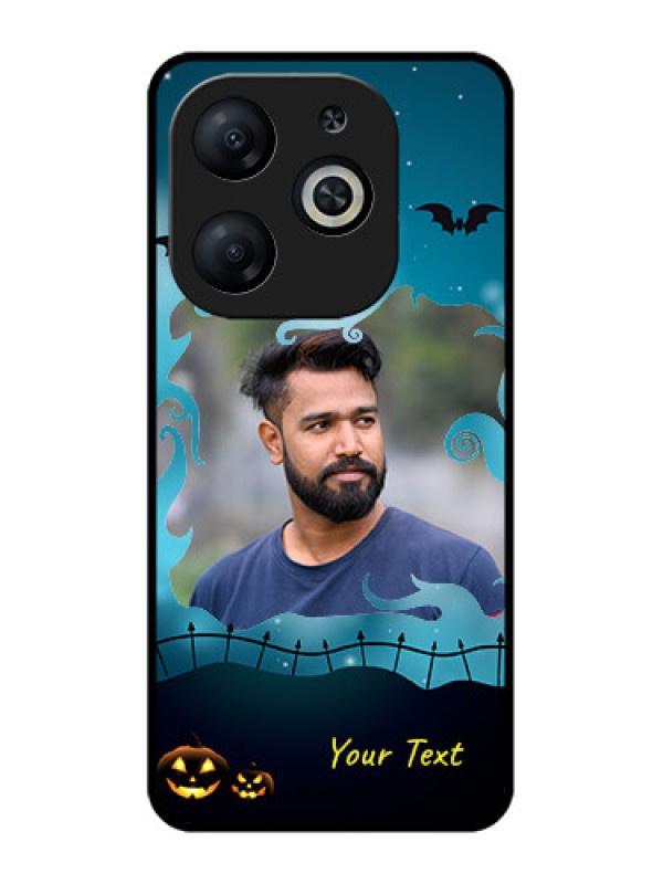 Custom Infinix Smart 8 Custom Metal Phone CaseHalloween Frame Design