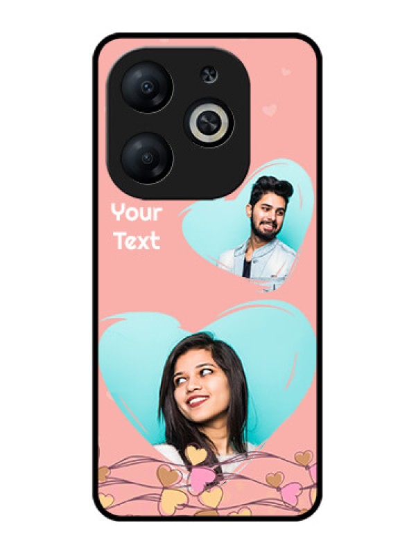 Custom Infinix Smart 8 Custom Metal Phone CaseLove Doodle Design