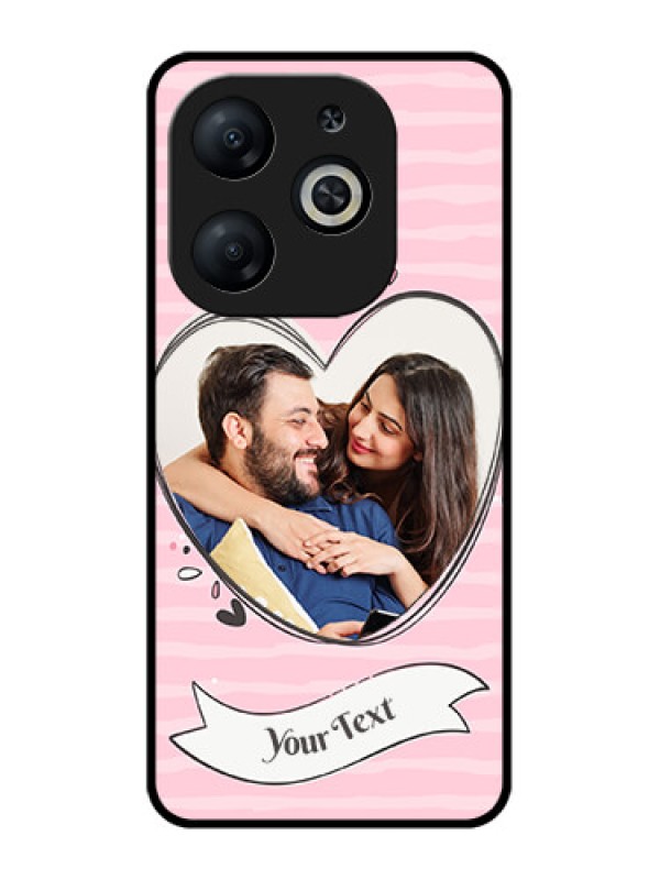 Custom Infinix Smart 8 Custom Metal Phone CaseVintage Heart Design