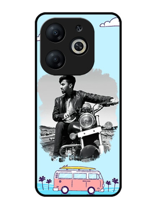 Custom Infinix Smart 8 Custom Metal Phone CaseTravel and Adventure Design