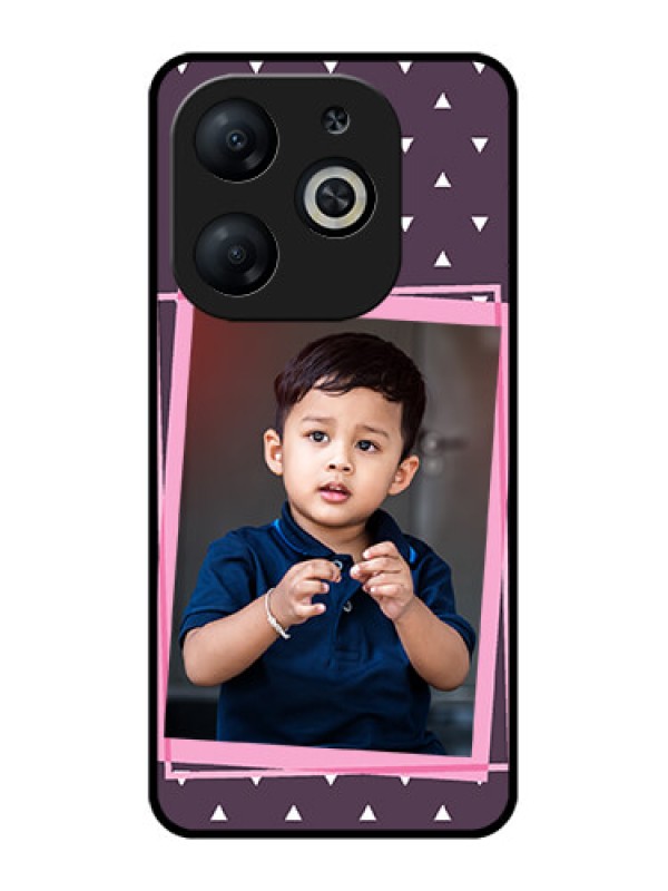 Custom Infinix Smart 8 Custom Metal Phone CaseTriangle Pattern Dotted Design