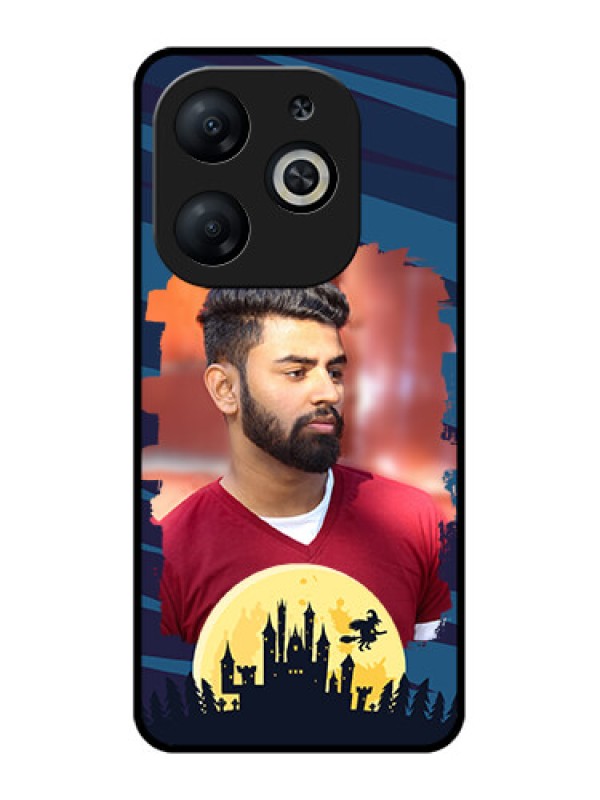 Custom Infinix Smart 8 Custom Metal Phone CaseHalloween Witch Design