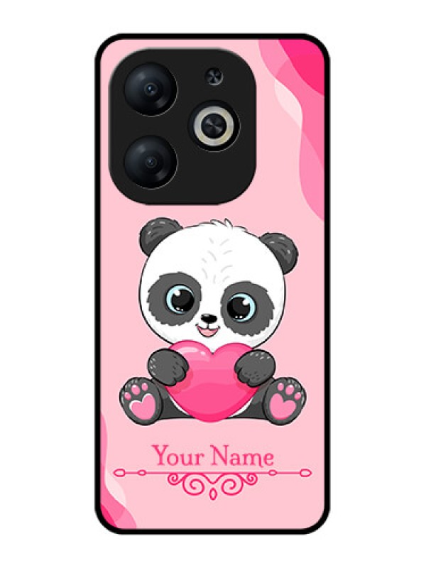 Custom Infinix Smart 8 Custom Metal Phone CaseCute Panda Design