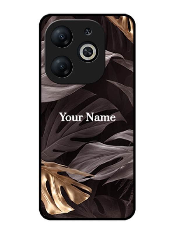 Custom Infinix Smart 8 Custom Metal Phone CaseWild Leaves Digital Paint Design