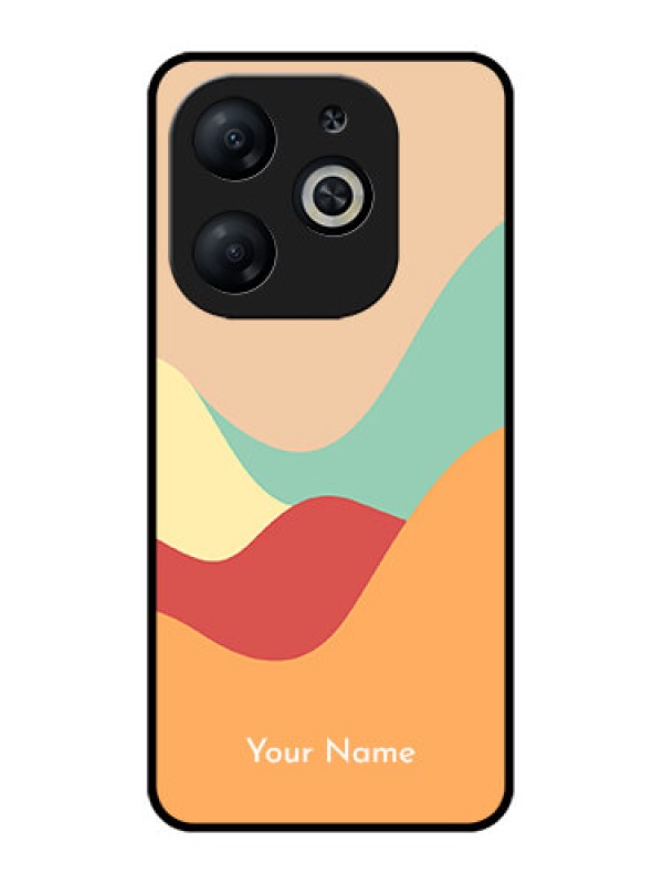 Custom Infinix Smart 8 Custom Metal Phone CaseOcean Waves Multi - Colour Design