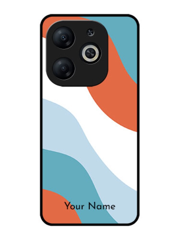 Custom Infinix Smart 8 Custom Metal Phone CaseColoured Waves Design